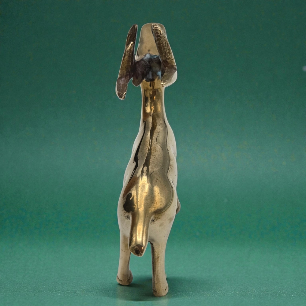 Vintage Leonard Solid Brass Deer/Stag Figurine Korea Mid Century Modern Decor - Picture 4 of 7